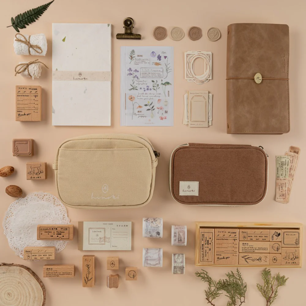 Hinoki - Cream Canvas Travel Pouch - Image 17