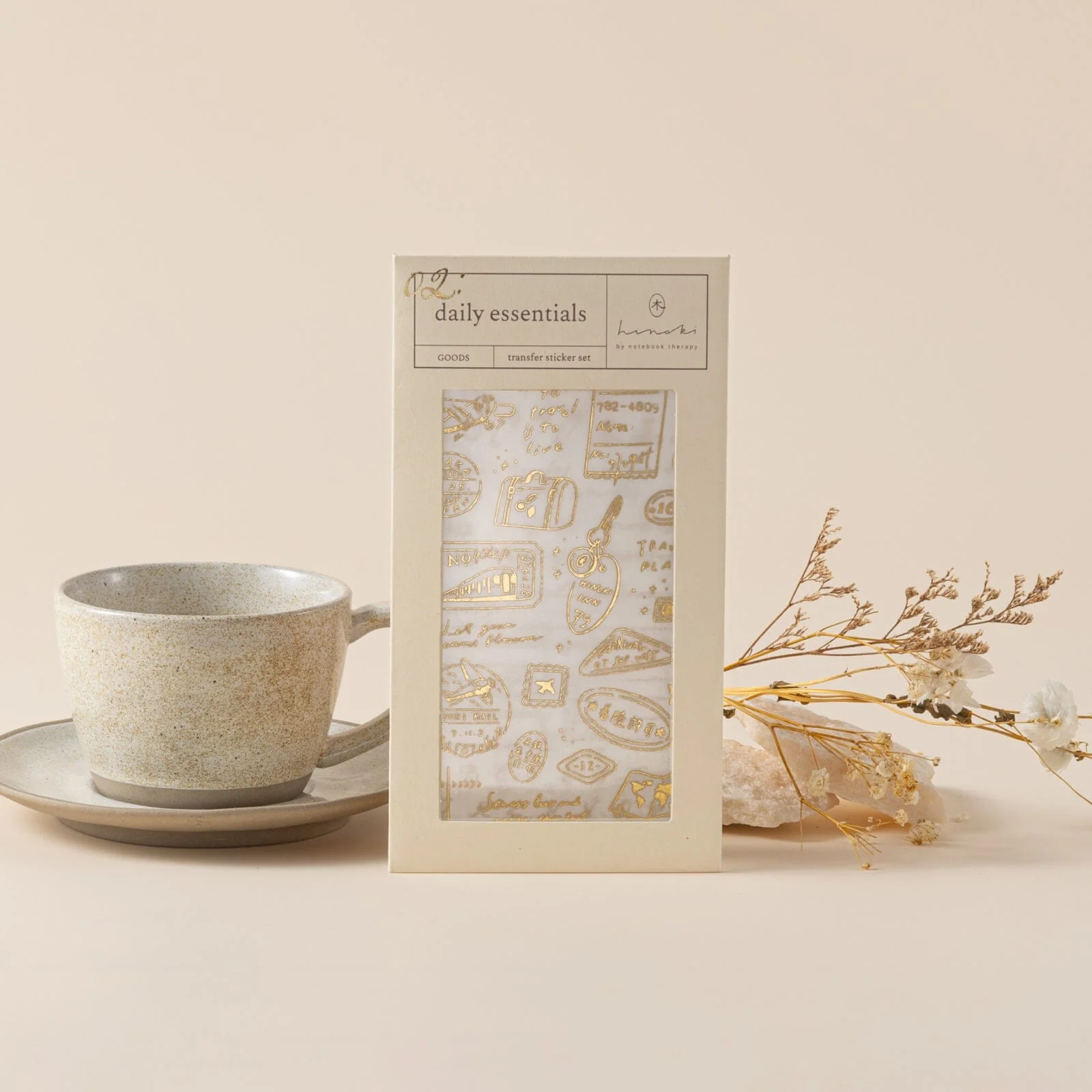 Hinoki - ‘Daily Essentials’ Gold Foil Print-On Sticker Set - Image 7