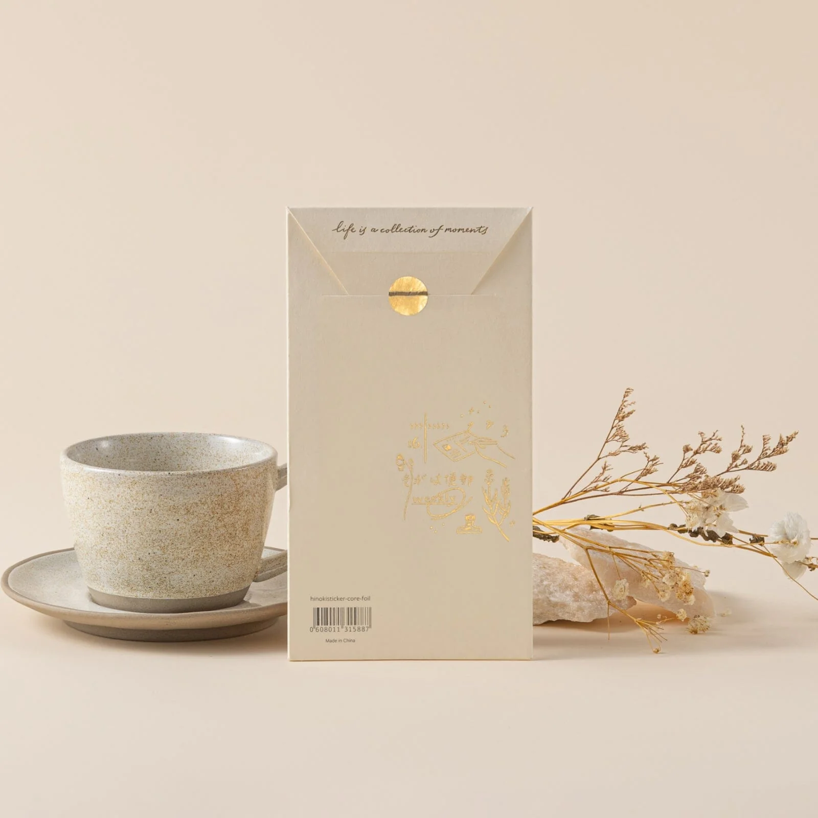 Hinoki - ‘Daily Essentials’ Gold Foil Print-On Sticker Set - Image 8