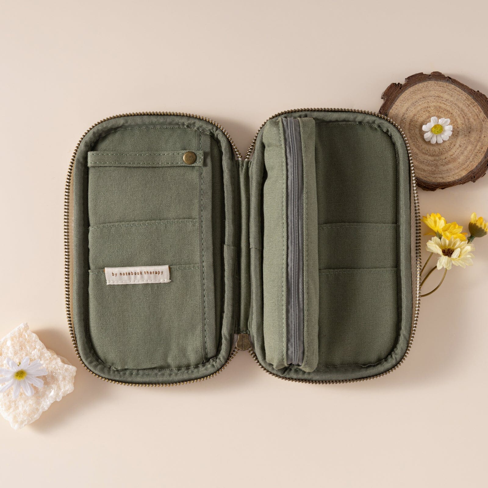 Hinoki - Forest Green Corduroy Pencil Case - Image 6