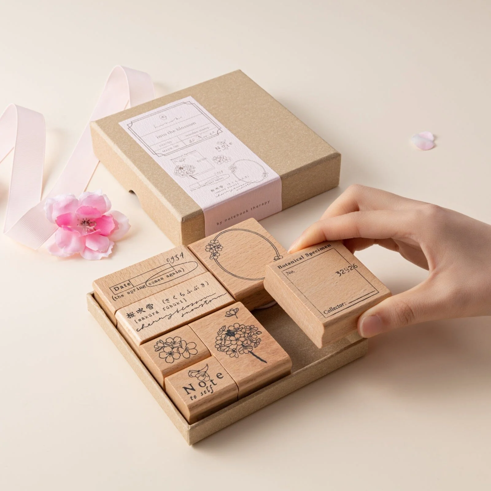 Hinoki - ‘Into the Blossom’ Wooden Stamps Set - Image 14
