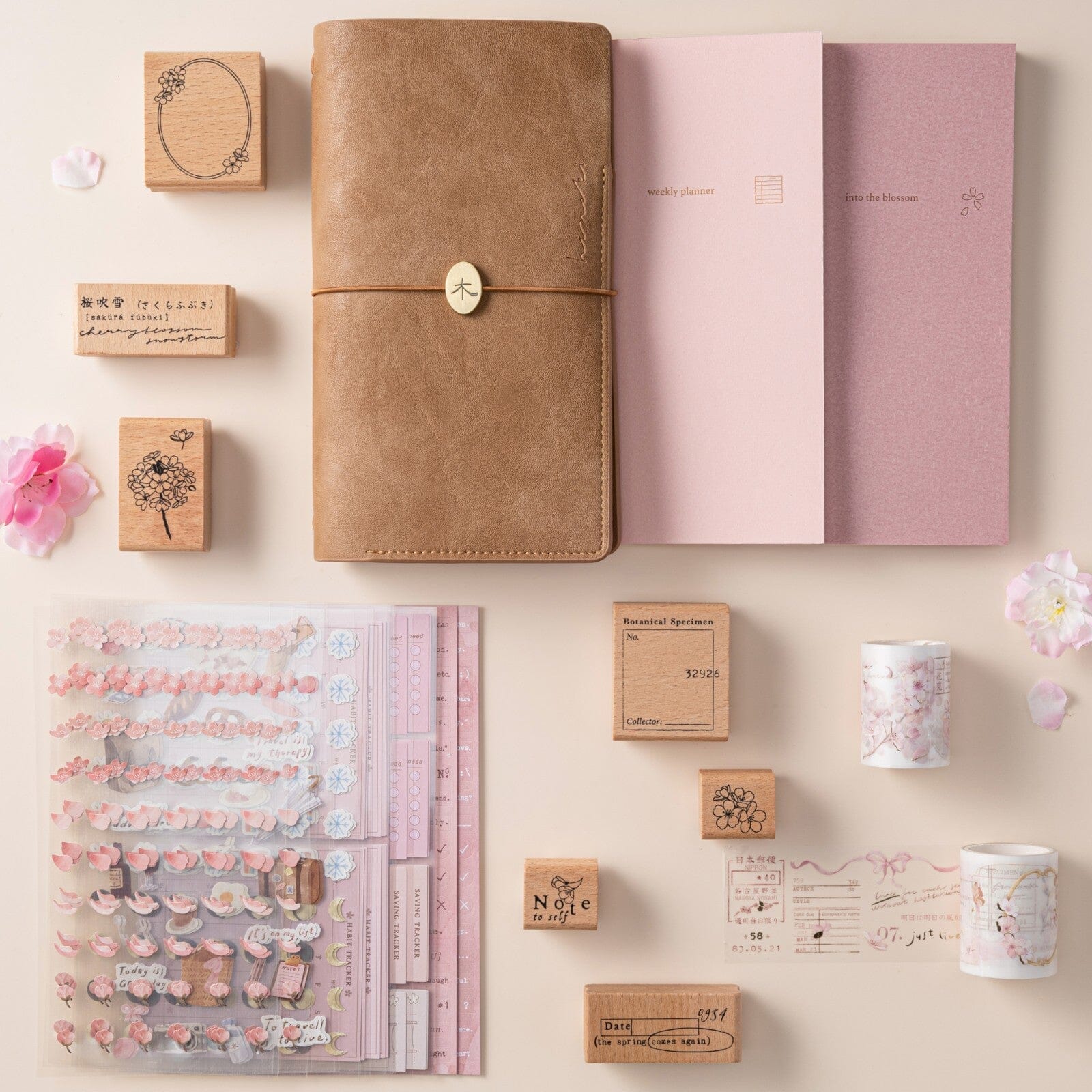 Hinoki - ‘Into the Blossom’ Wooden Stamps Set - Image 16