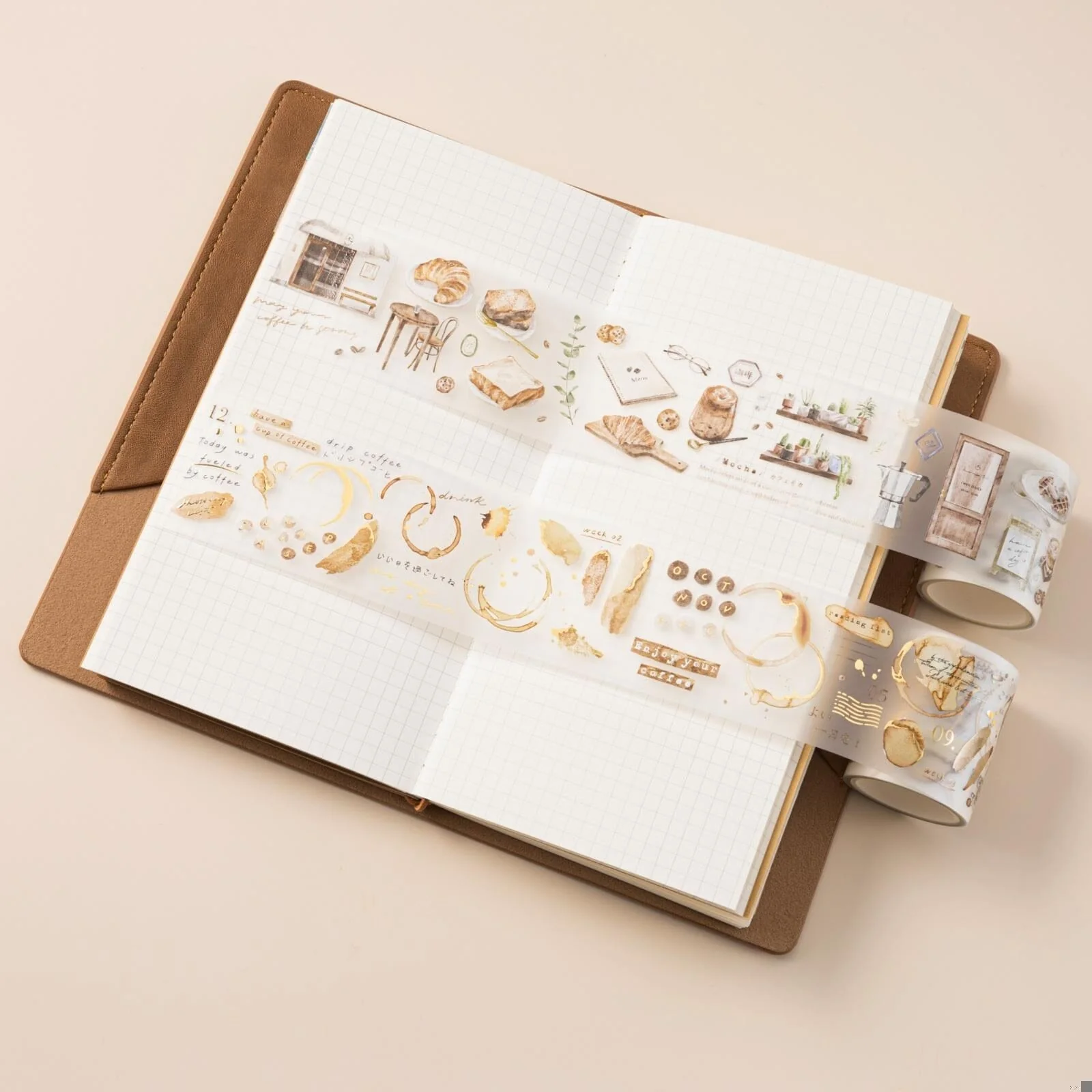 Hinoki - ‘Into the Cafe' PET Decorative Tape Set - Image 13