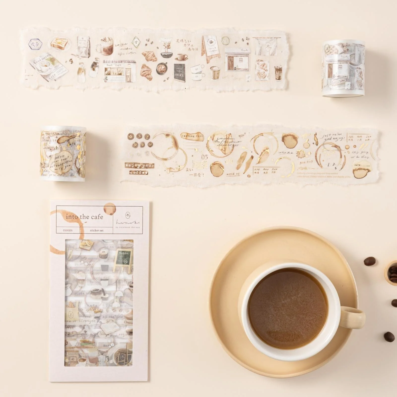 Hinoki - ‘Into the Cafe' PET Decorative Tape Set - Image 18