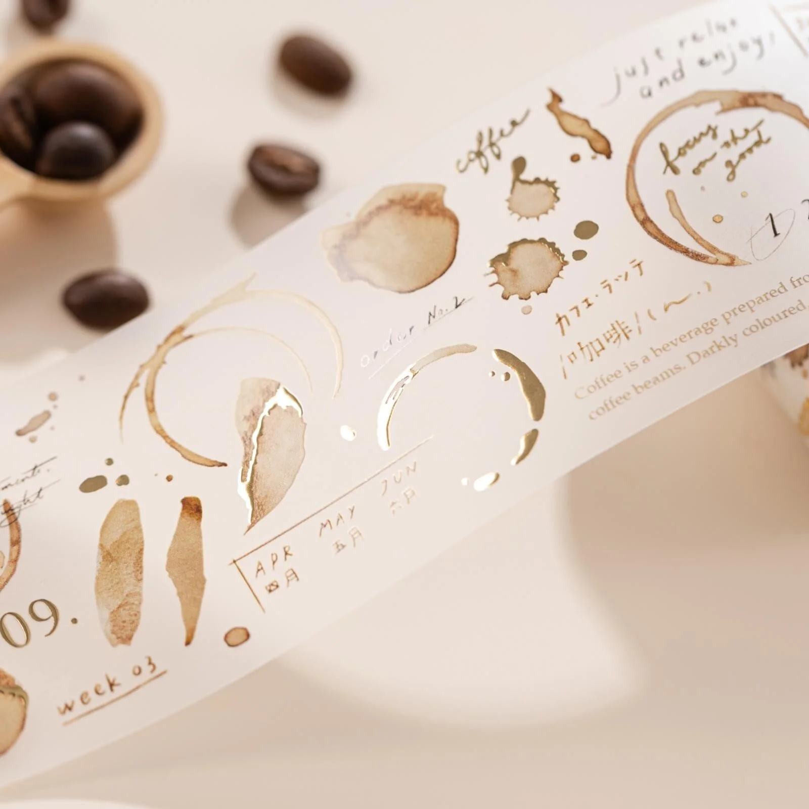 Hinoki - ‘Into the Cafe' PET Decorative Tape Set - Image 3
