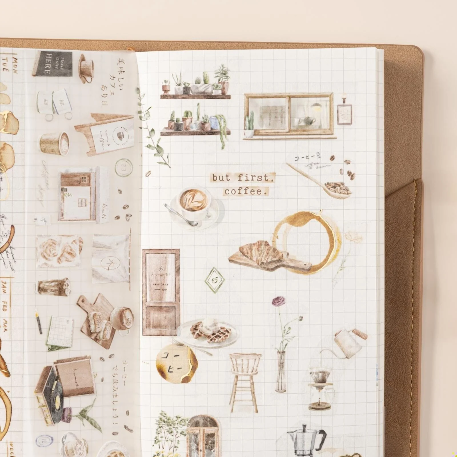 Hinoki - ‘Into the Cafe' PET Decorative Tape Set - Image 5