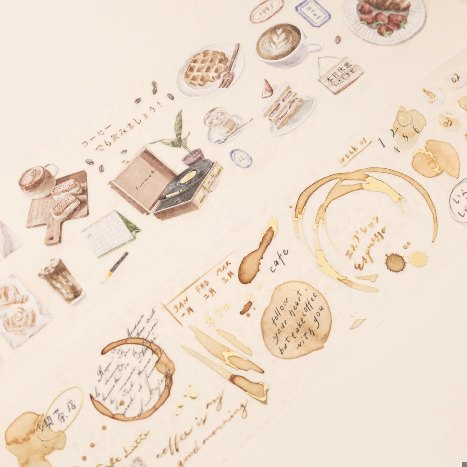 Hinoki - ‘Into the Cafe' PET Decorative Tape Set - Image 7