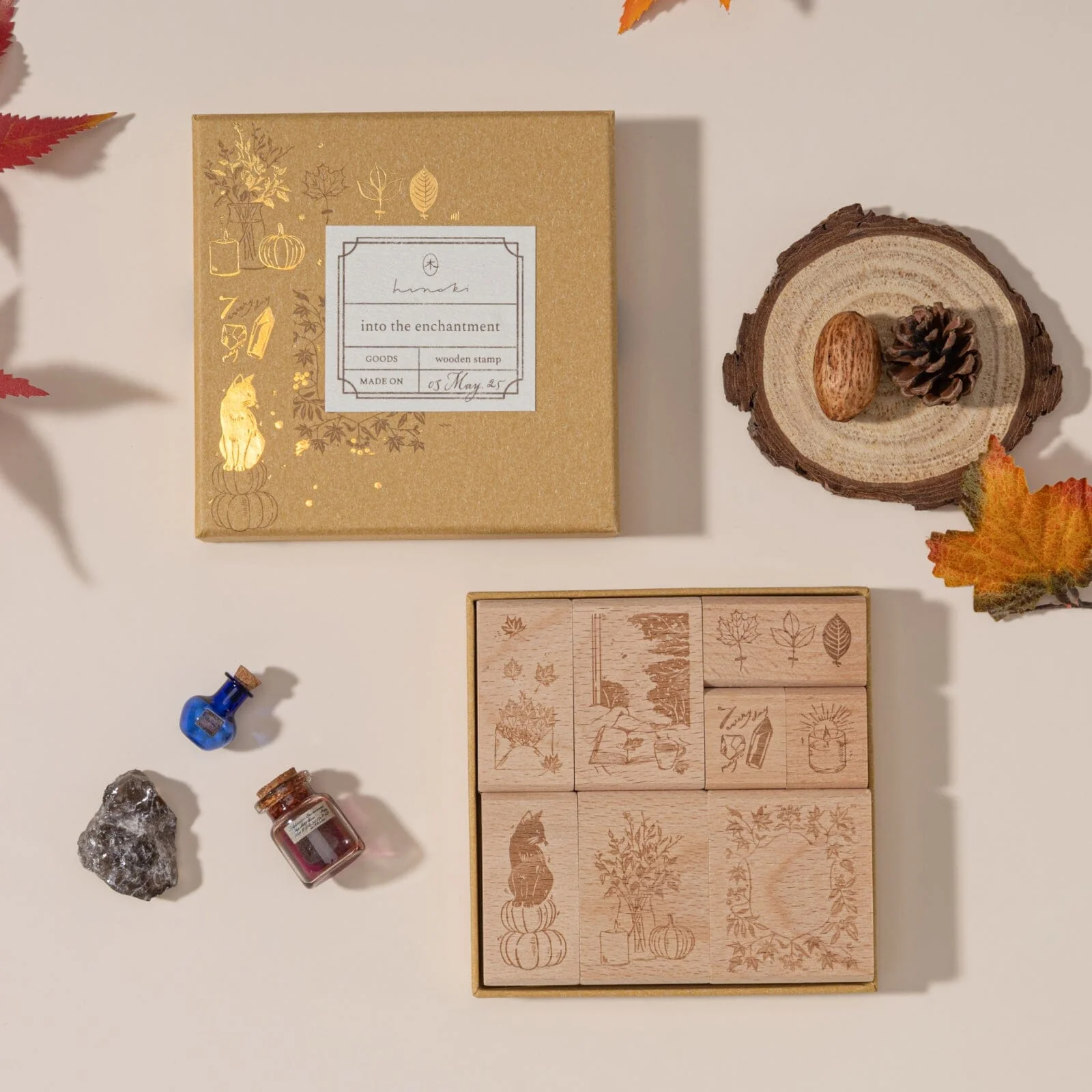 Hinoki - ‘Into the Enchantment’ Engraved Wooden Stamp Set - Image 12
