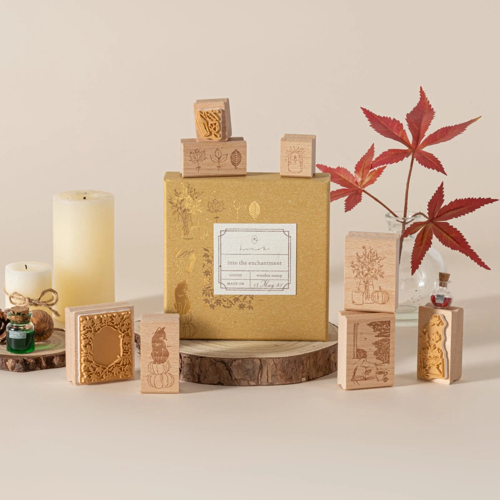 Hinoki - ‘Into the Enchantment’ Engraved Wooden Stamp Set - Image 13