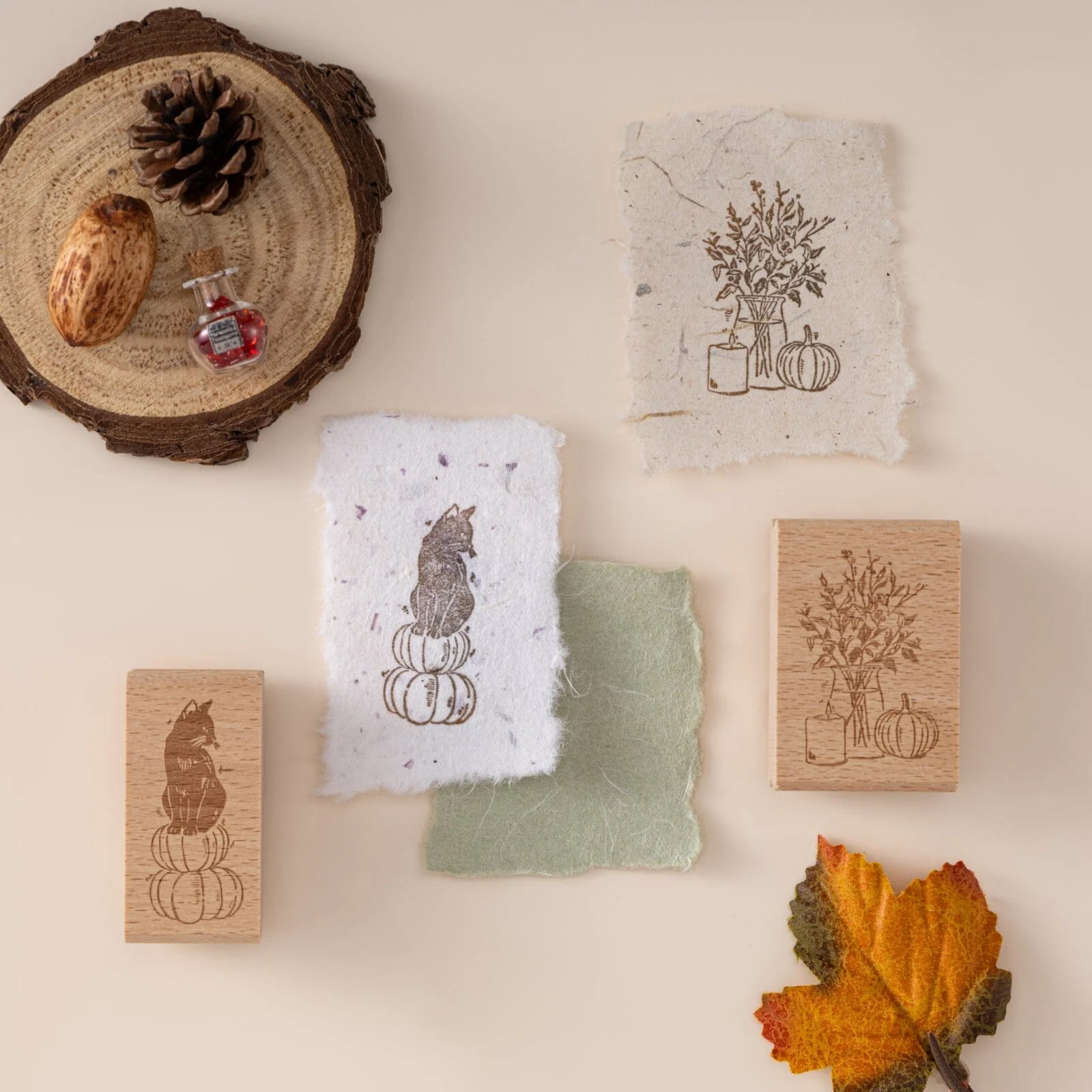 Hinoki - ‘Into the Enchantment’ Engraved Wooden Stamp Set - Image 3