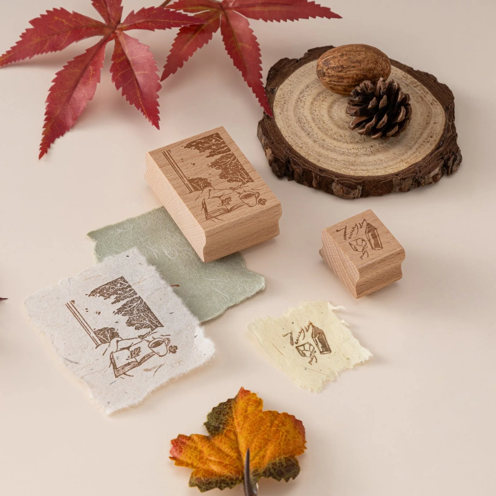 Hinoki - ‘Into the Enchantment’ Engraved Wooden Stamp Set - Image 4