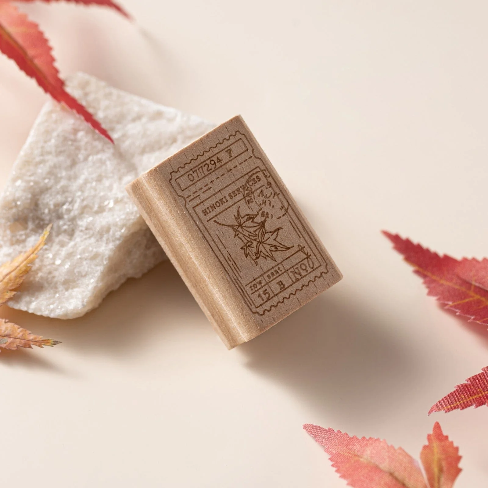 Hinoki - ‘Into the Fall’ Engraved Wooden Stamps Set - Image 14