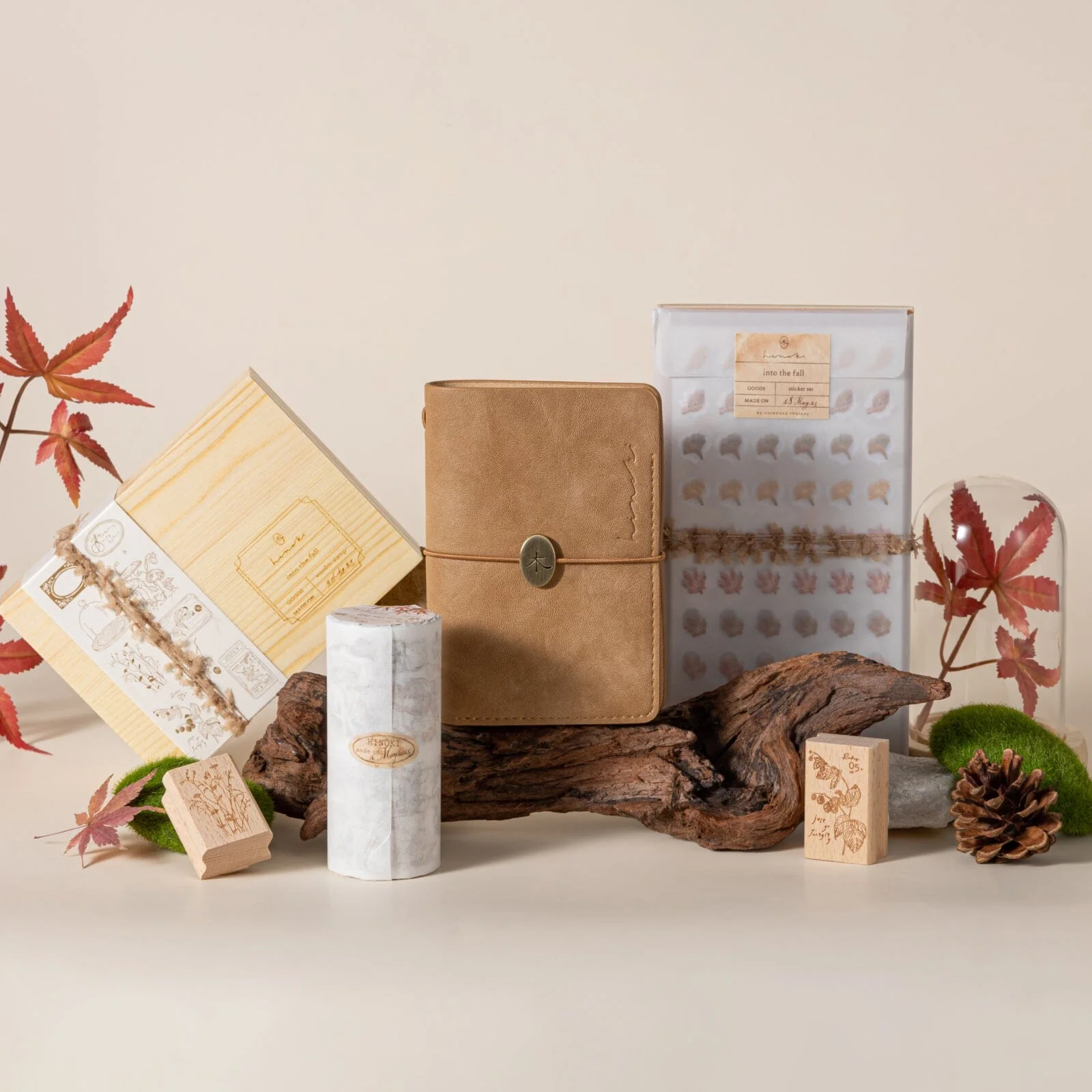 Hinoki - ‘Into the Fall’ Engraved Wooden Stamps Set - Image 17