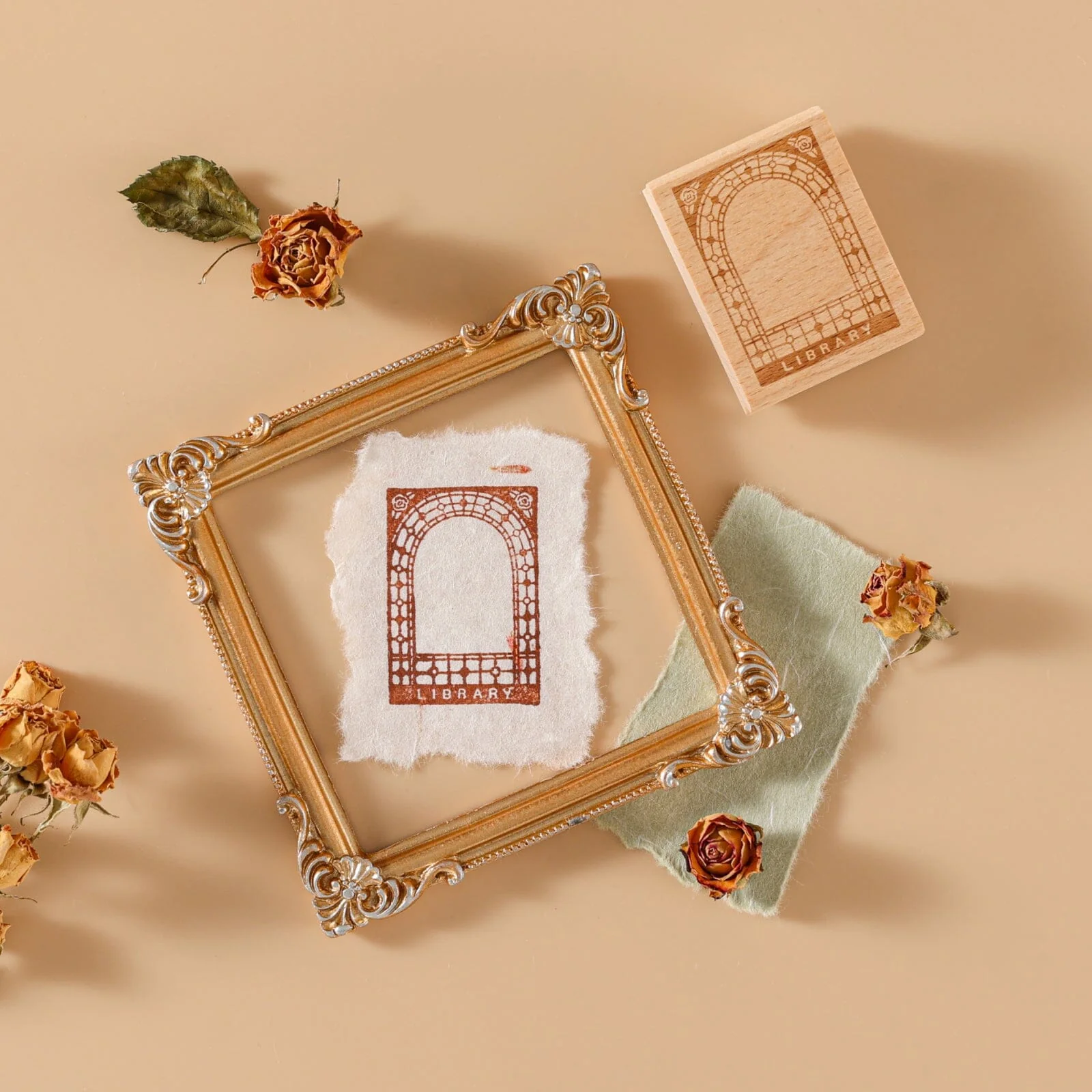 Hinoki - ‘Into the Library’ Engraved Wooden Stamp Set - Image 9