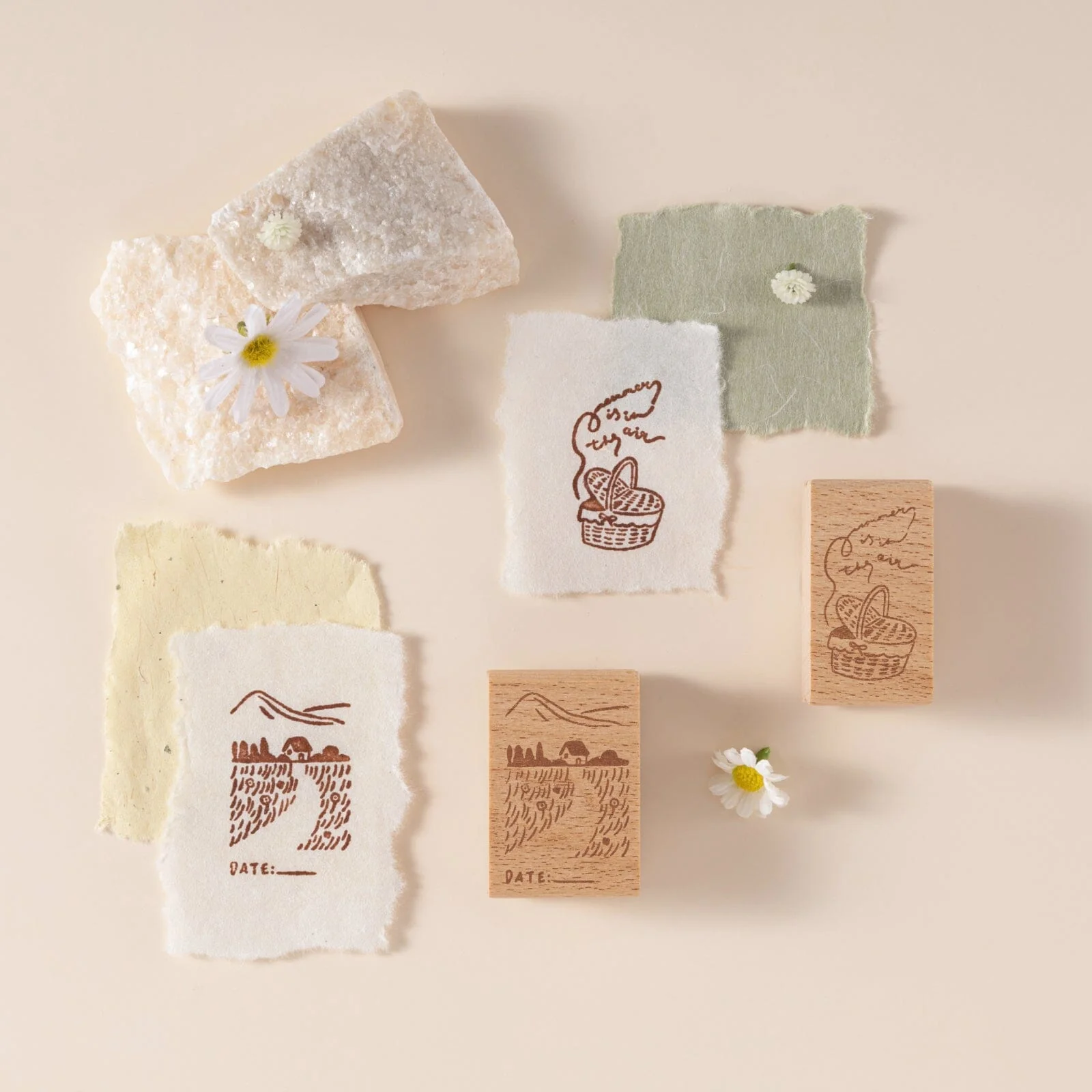 Hinoki - ‘Into the Meadow’ Engraved Wooden Stamp Set - Image 10