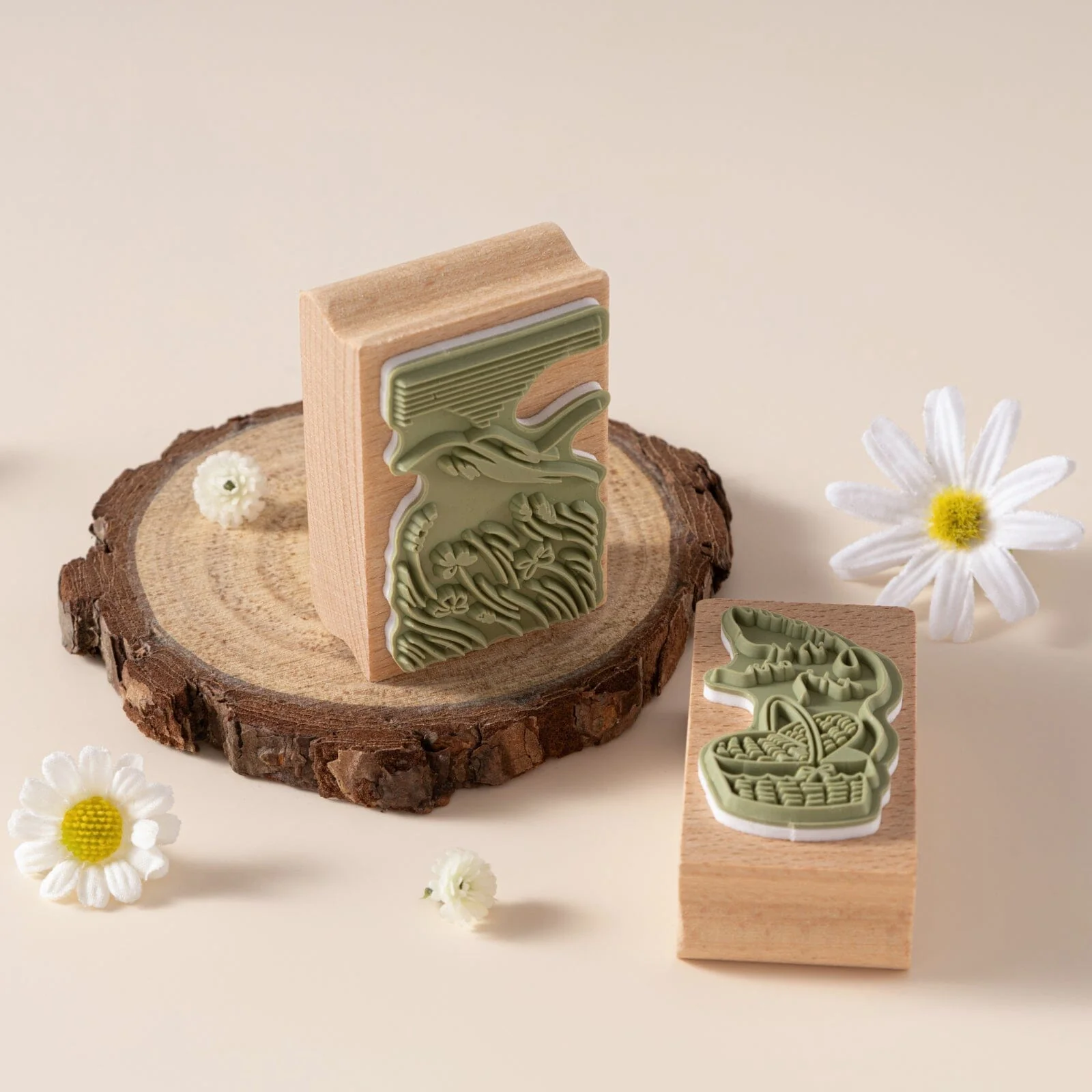 Hinoki - ‘Into the Meadow’ Engraved Wooden Stamp Set - Image 7