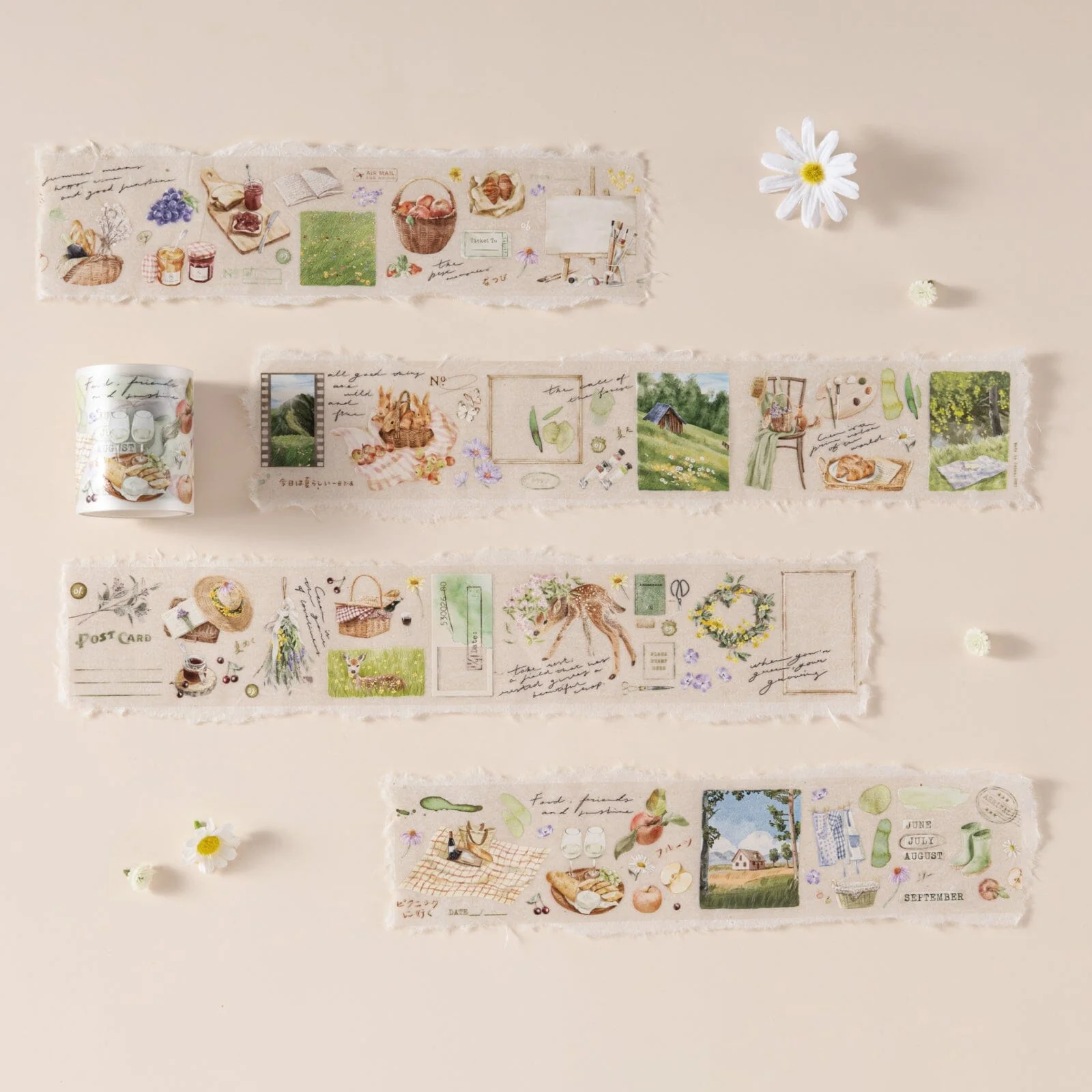 Hinoki - ‘Into the Meadow’ PET Decorative Tape - Meadow Picnic - Image 12