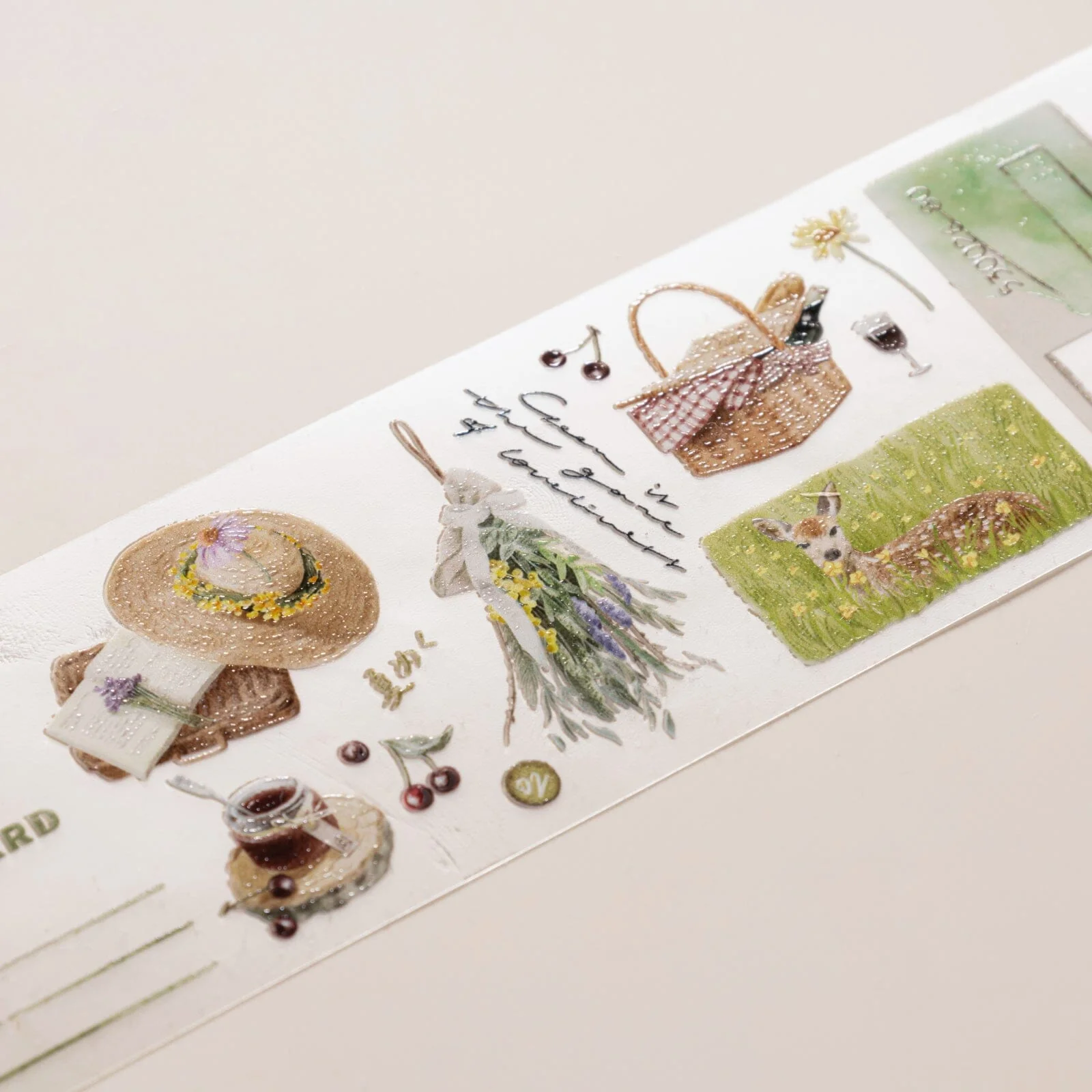Hinoki - ‘Into the Meadow’ PET Decorative Tape - Meadow Picnic - Image 8