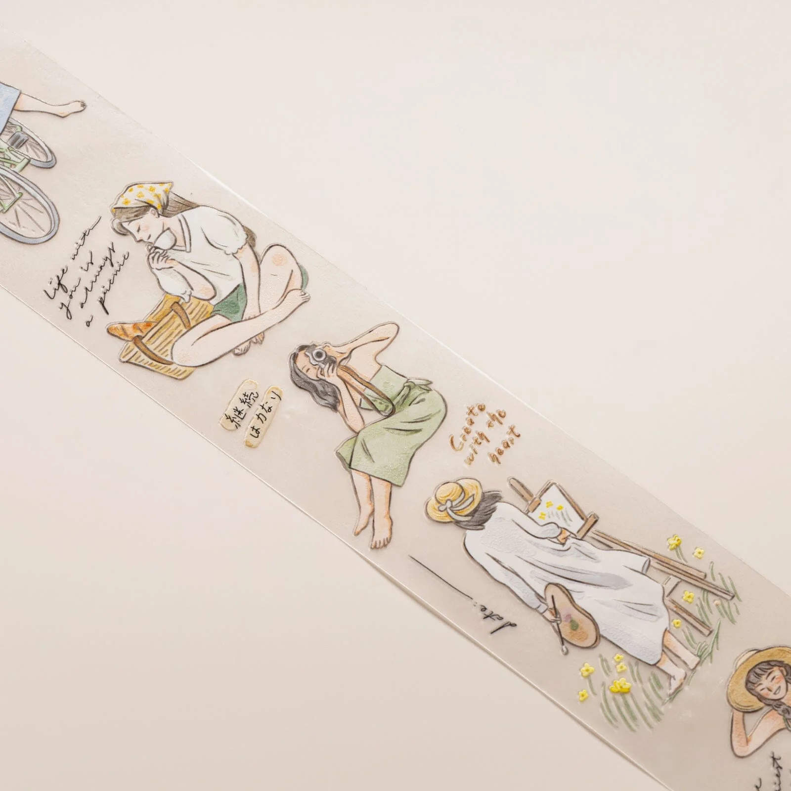 Hinoki - ‘Into the Meadow’ PET Decorative Tape - Summer Girls - Image 10