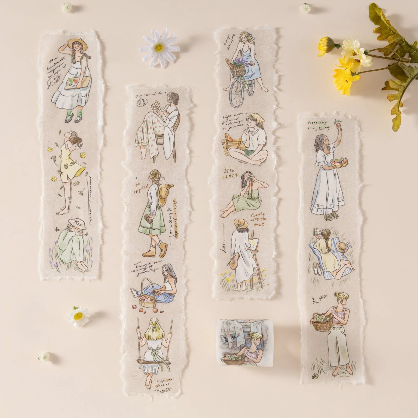 Hinoki - ‘Into the Meadow’ PET Decorative Tape - Summer Girls - Image 11