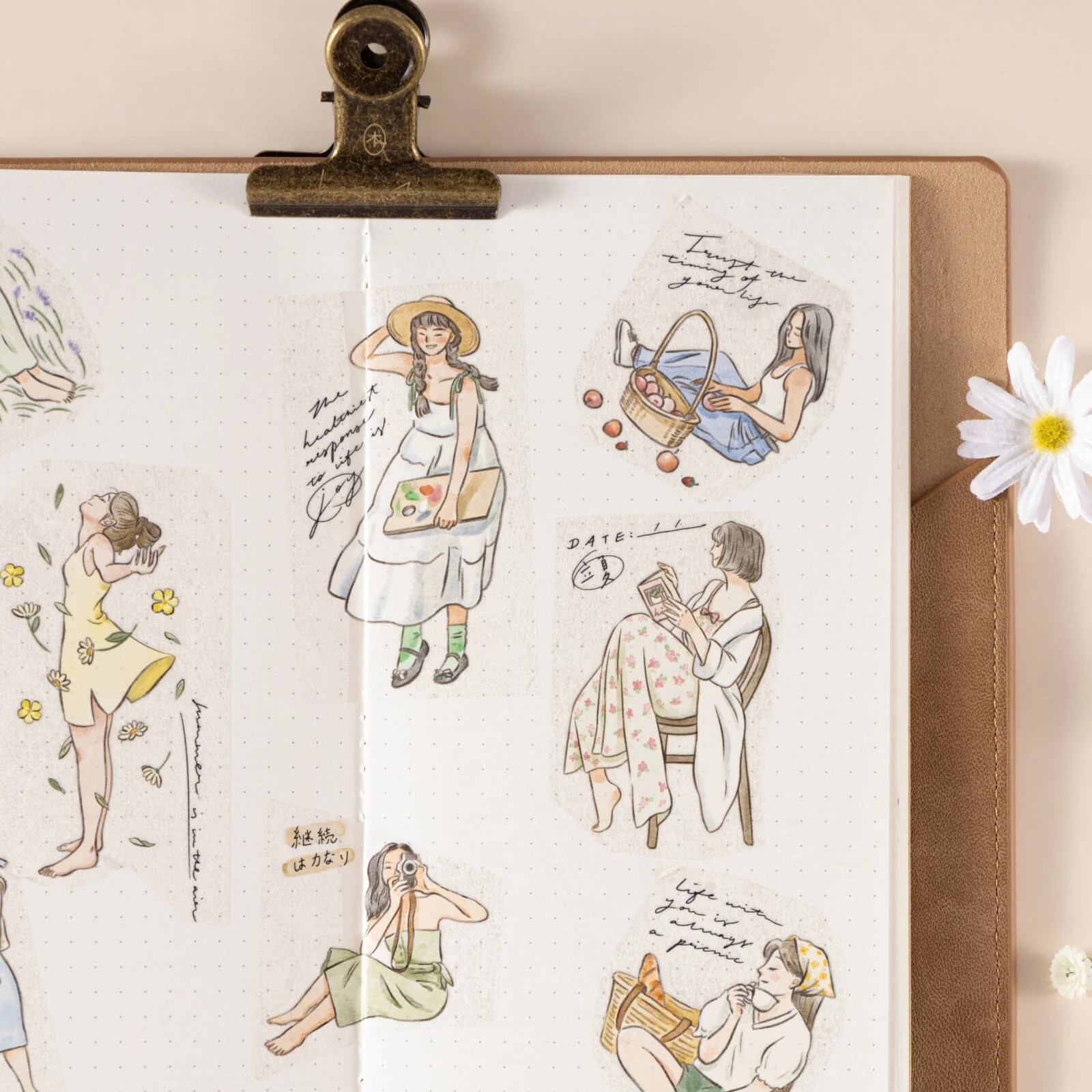 Hinoki - ‘Into the Meadow’ PET Decorative Tape - Summer Girls - Image 5
