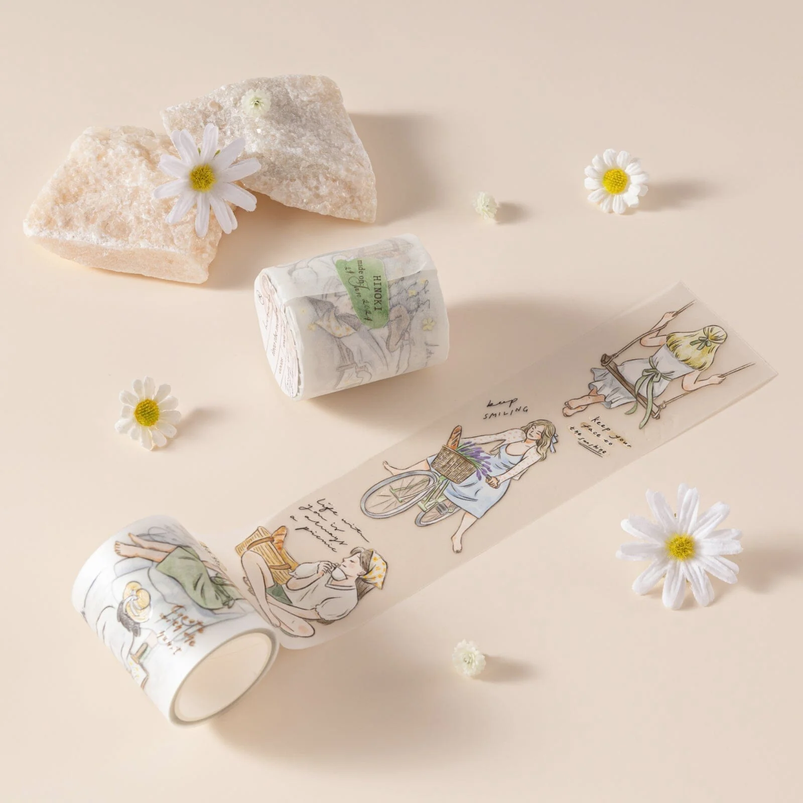 Hinoki - ‘Into the Meadow’ PET Decorative Tape - Summer Girls - Image 7