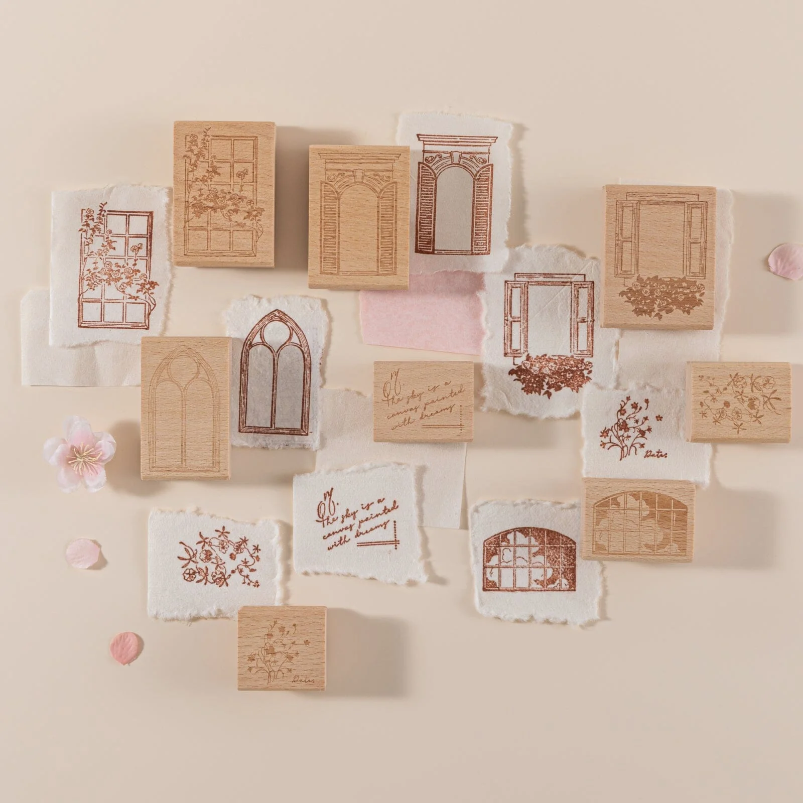 Hinoki - ‘Into the Sky’ Engraved Wooden Stamp Set - Image 12