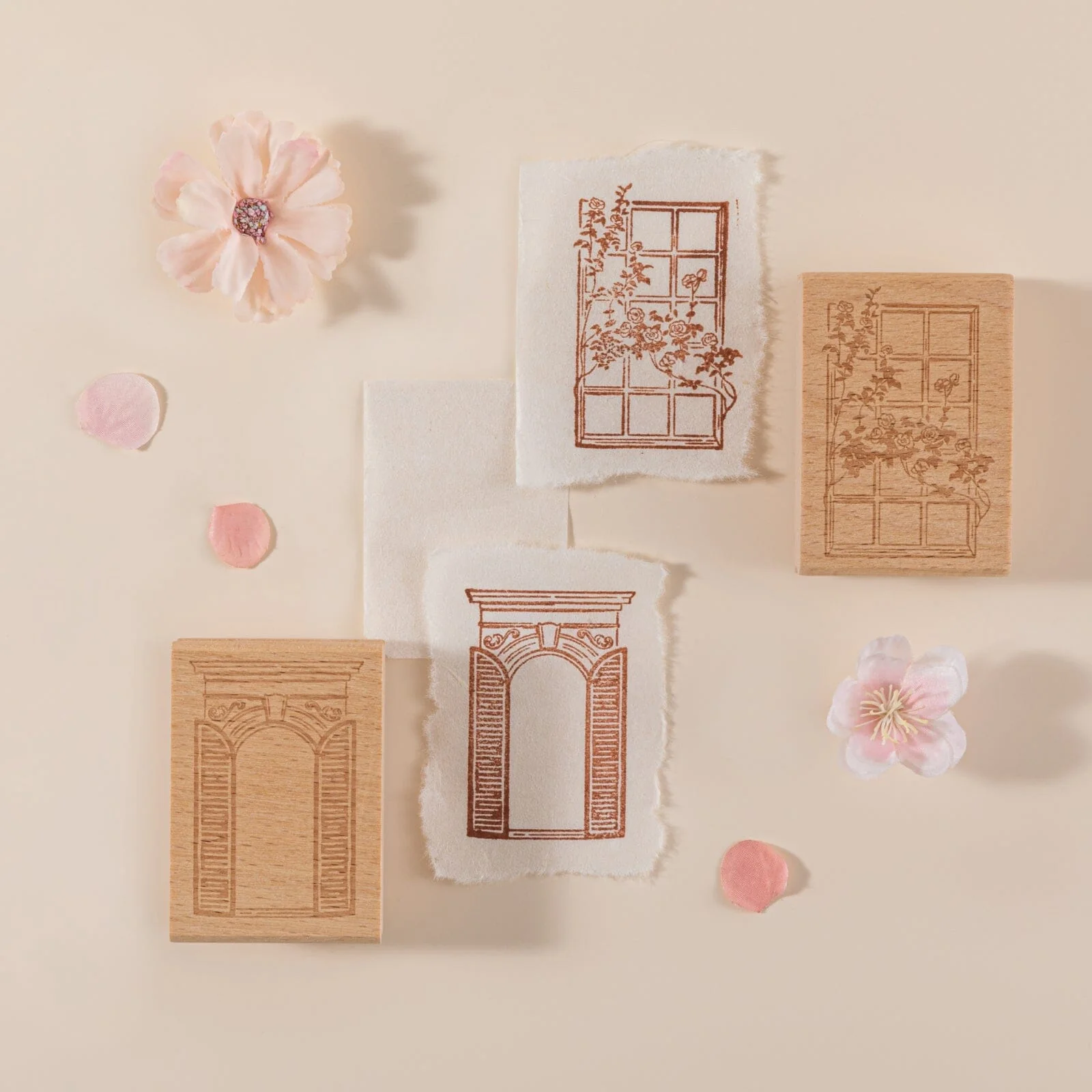 Hinoki - ‘Into the Sky’ Engraved Wooden Stamp Set - Image 5