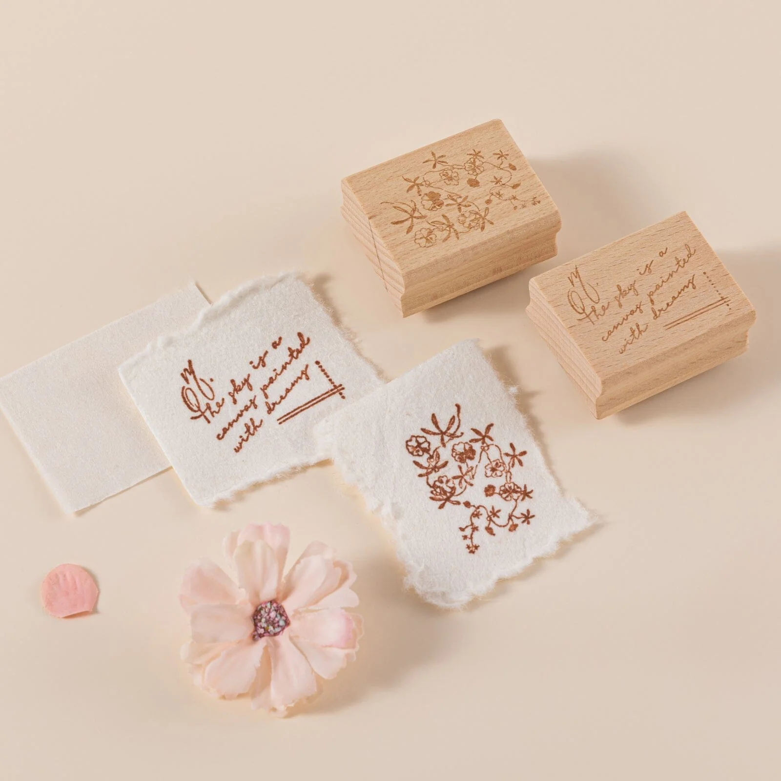 Hinoki - ‘Into the Sky’ Engraved Wooden Stamp Set - Image 8