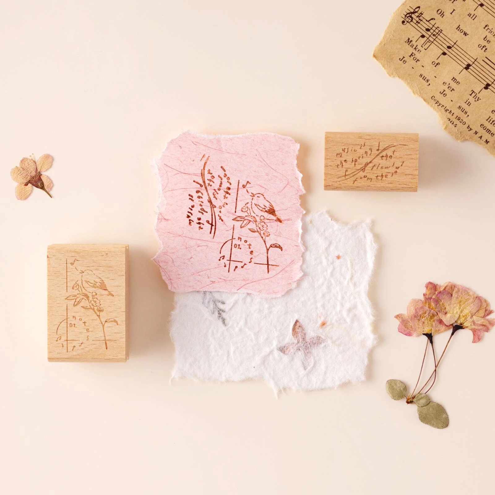 Hinoki - ‘Into the Song' Engraved Wooden Stamps Set - Image 10