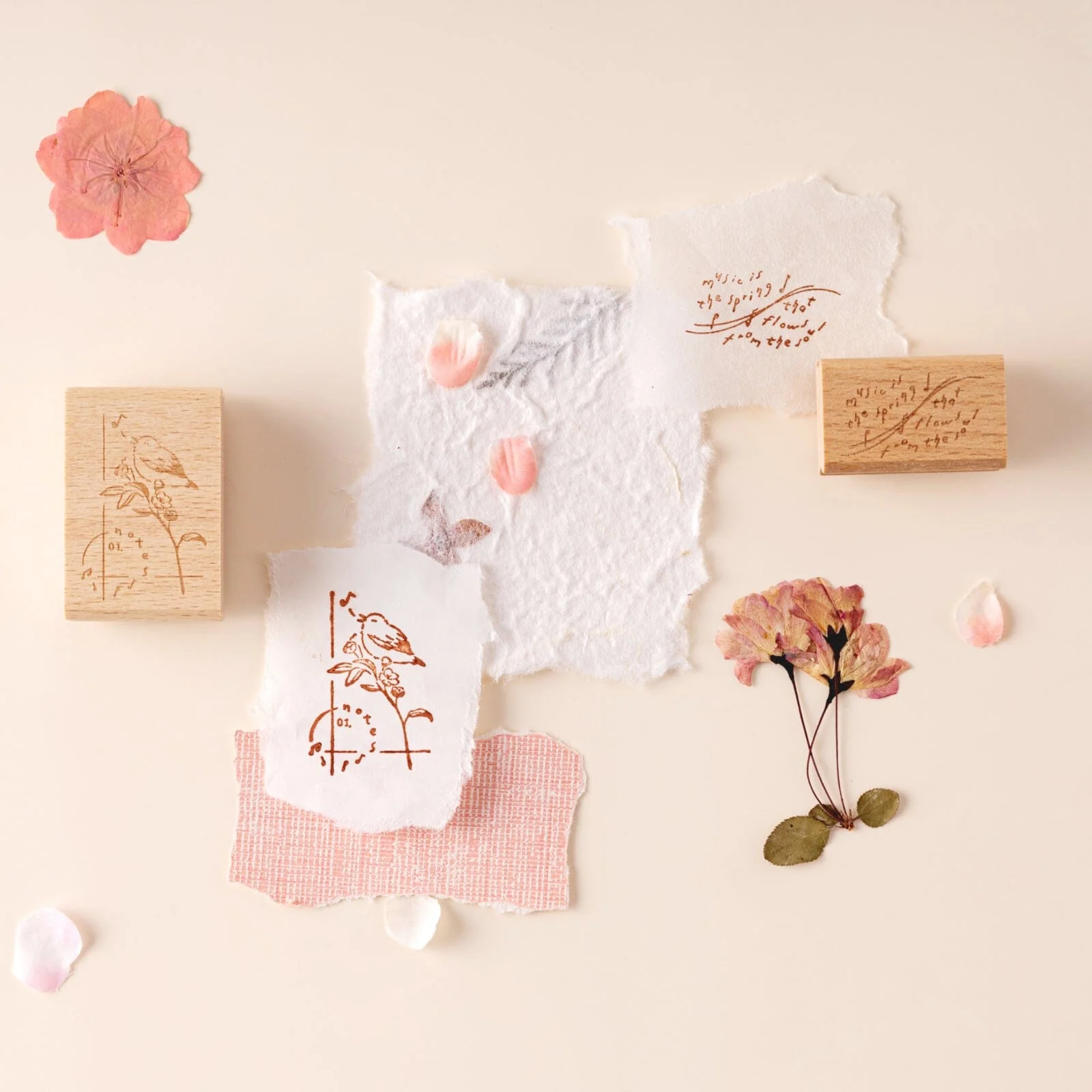 Hinoki - ‘Into the Song' Engraved Wooden Stamps Set - Image 11
