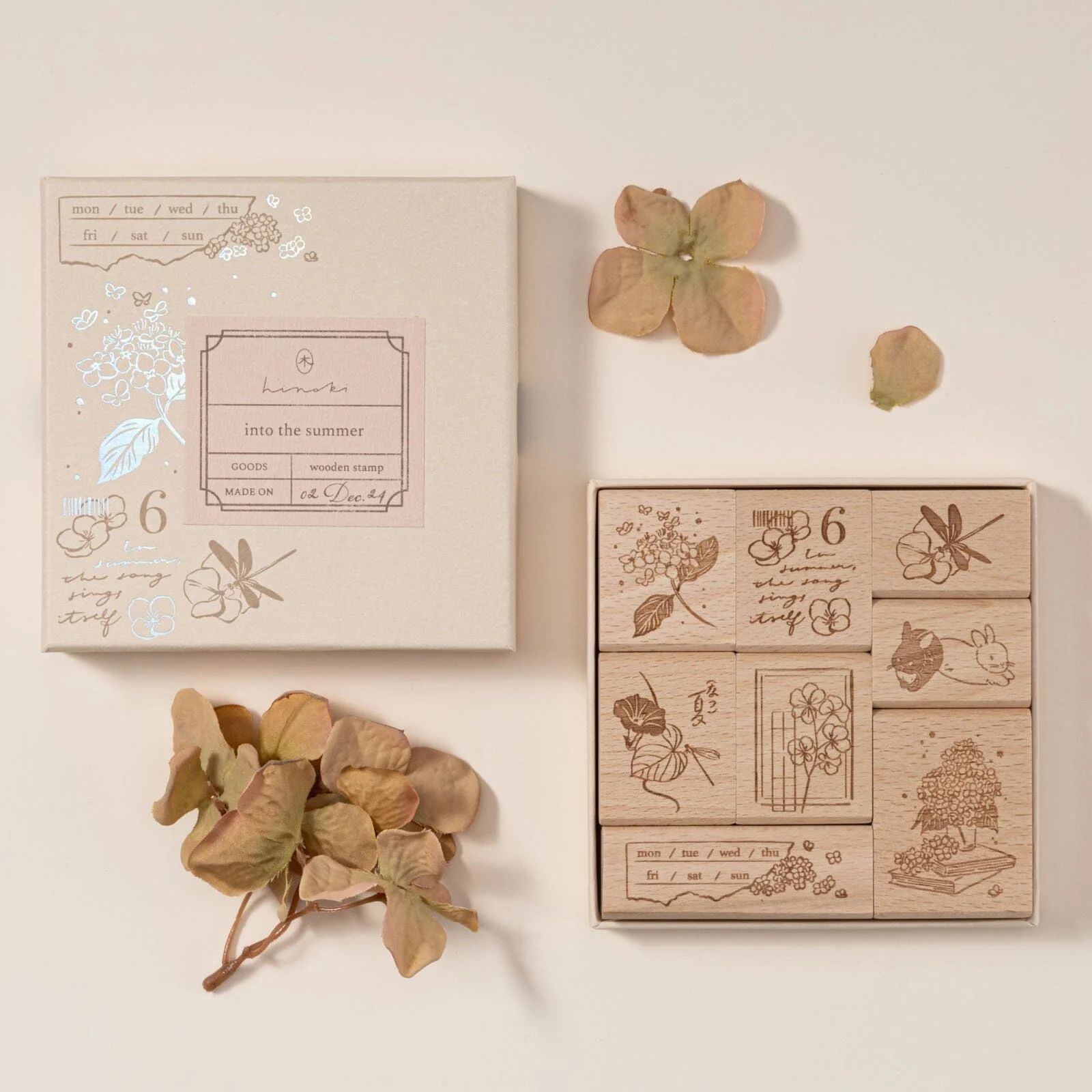 Hinoki - ‘Into the Summer’ Engraved Wooden Stamp Set - Image 12