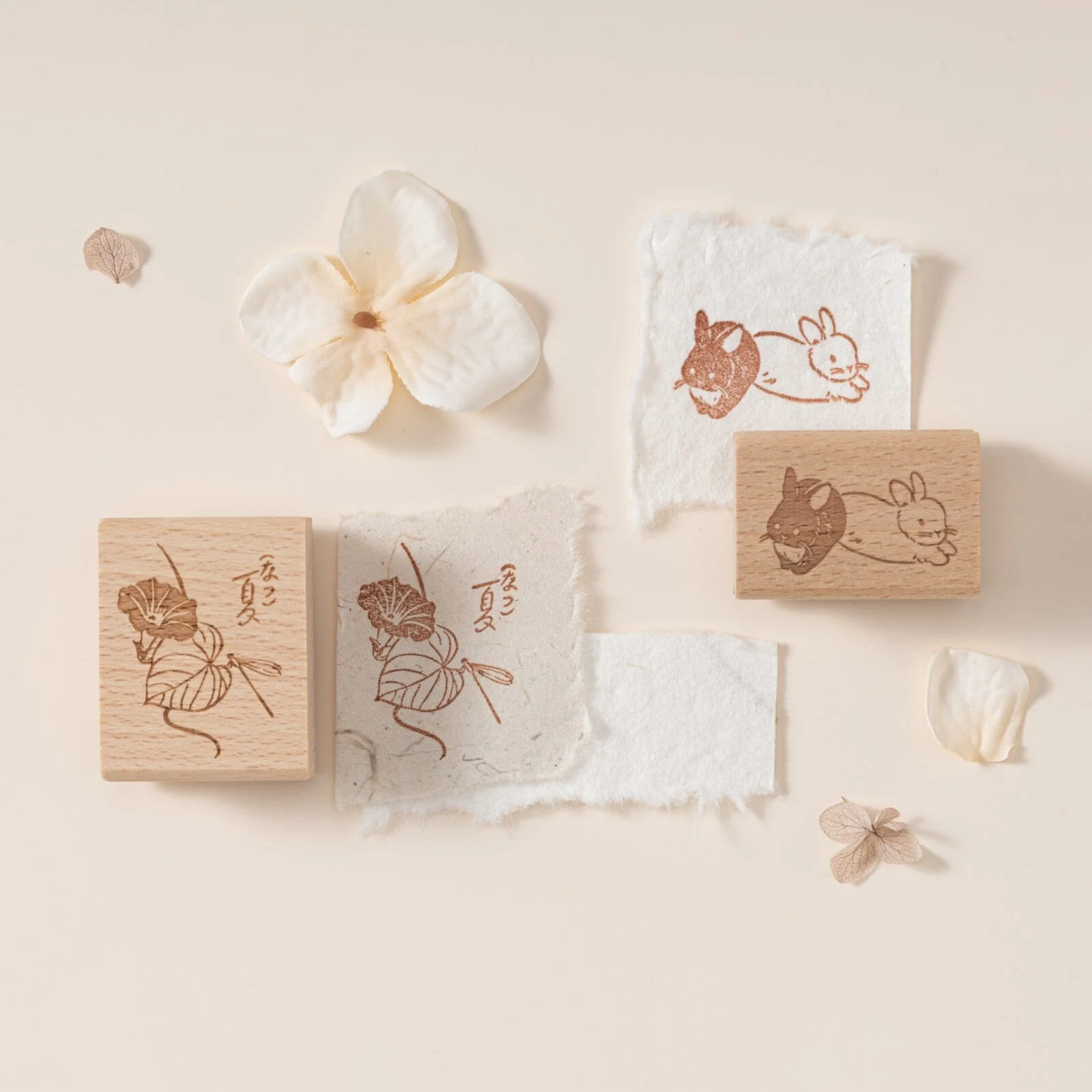 Hinoki - ‘Into the Summer’ Engraved Wooden Stamp Set - Image 3