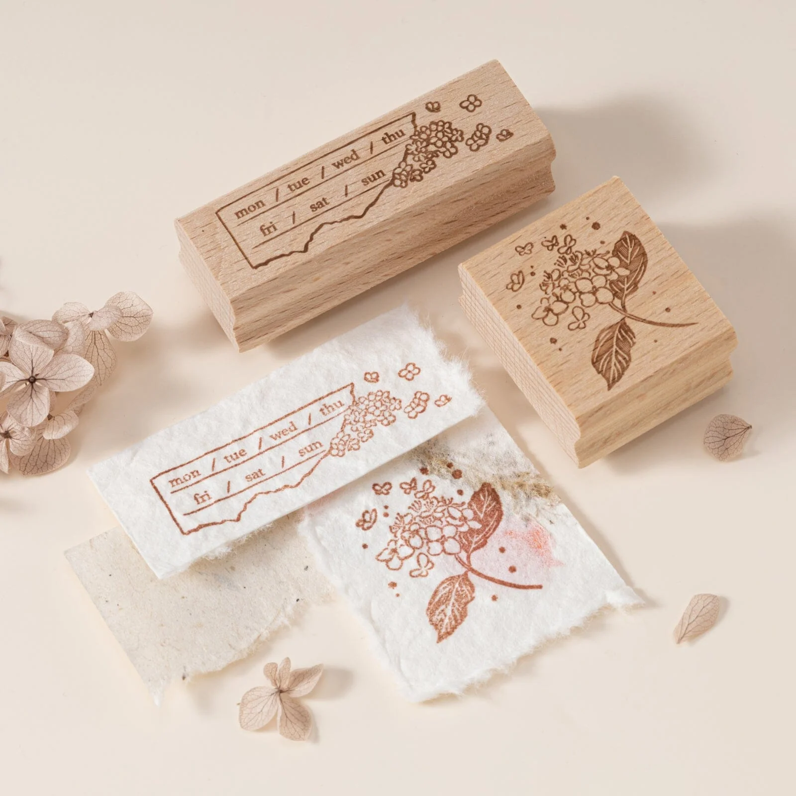 Hinoki - ‘Into the Summer’ Engraved Wooden Stamp Set - Image 4