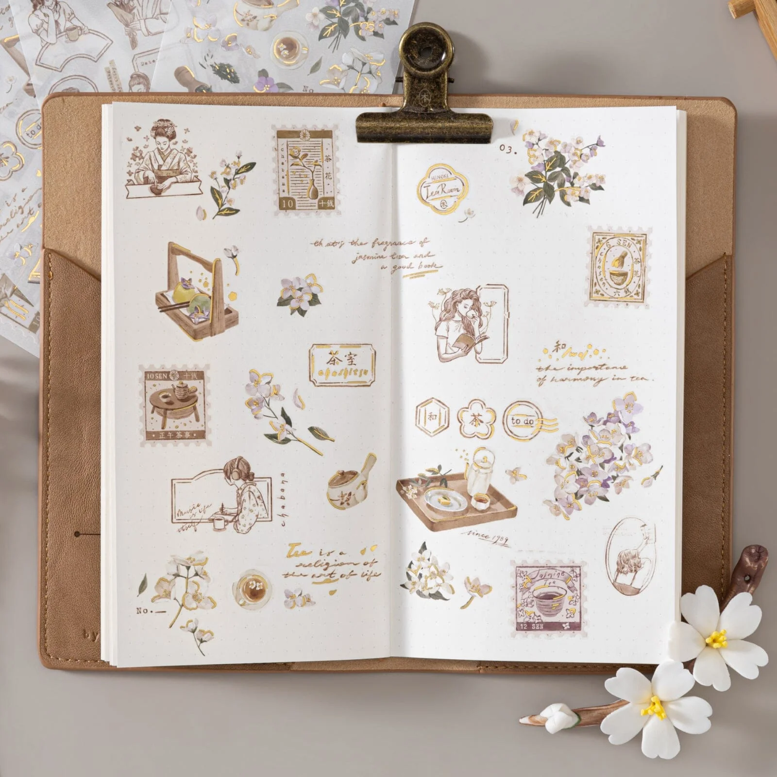 Hinoki - ‘Into the Tea Room’ Print-On Sticker Set - Image 9
