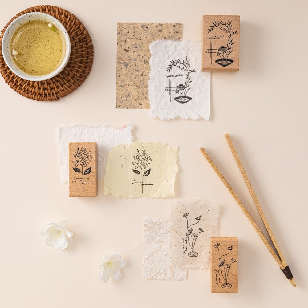 Hinoki - ‘Into the Tea Room' Wooden Stamps - Image 3
