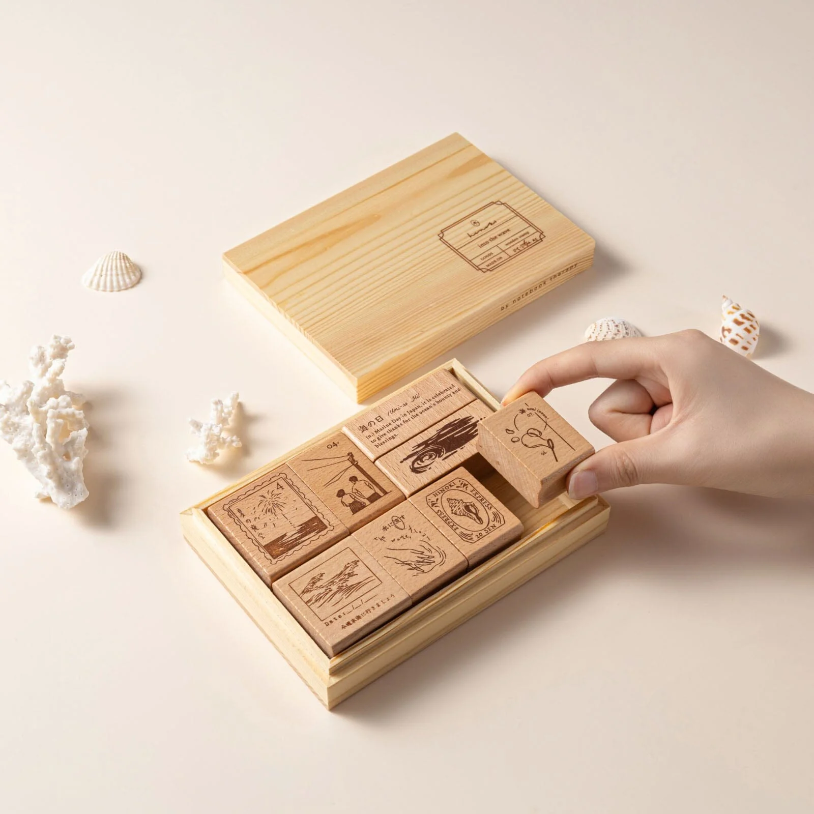 Hinoki - ‘Into the Wave’ Wooden Stamps Set - Image 12