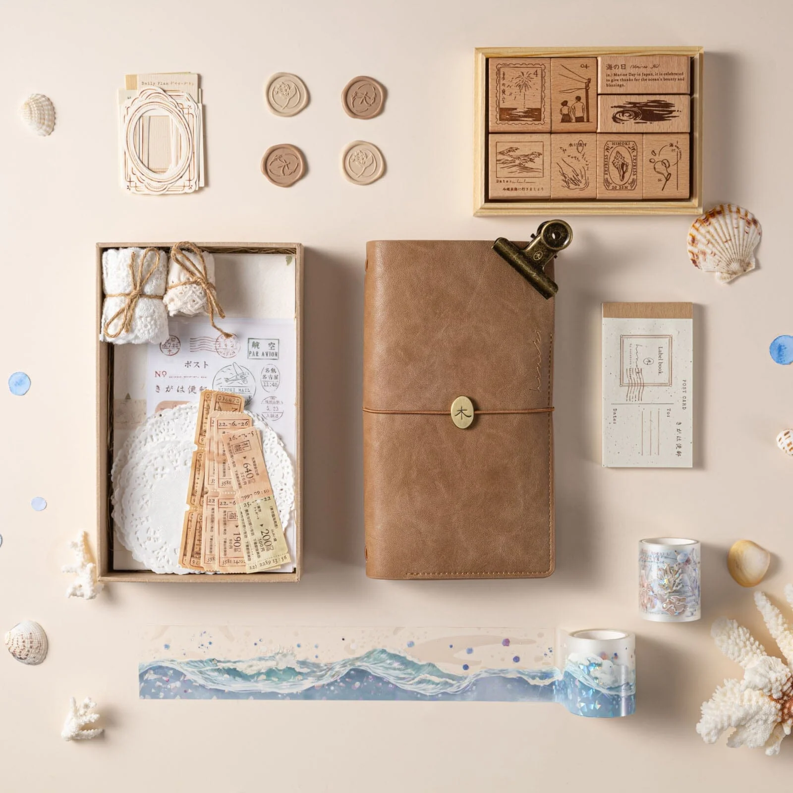 Hinoki - ‘Into the Wave’ Wooden Stamps Set - Image 16