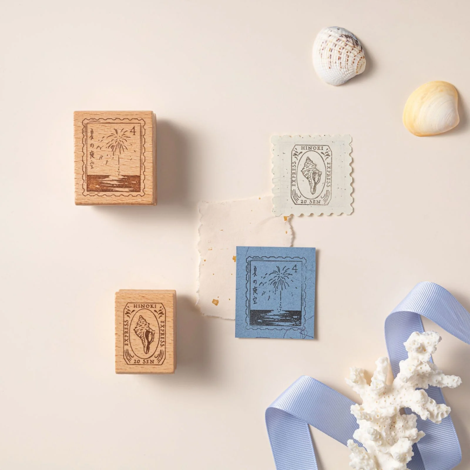 Hinoki - ‘Into the Wave’ Wooden Stamps Set - Image 3