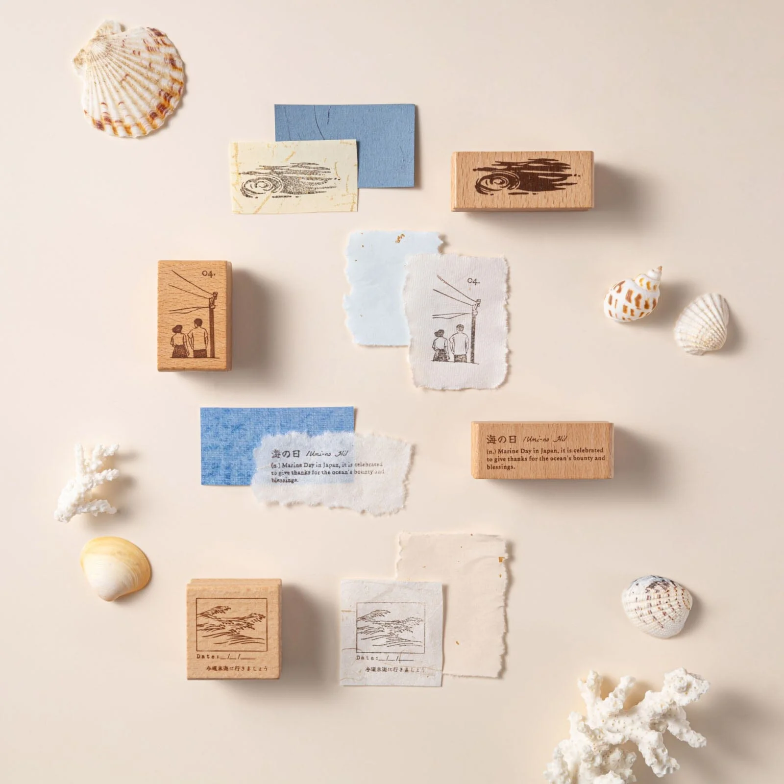 Hinoki - ‘Into the Wave’ Wooden Stamps Set - Image 6