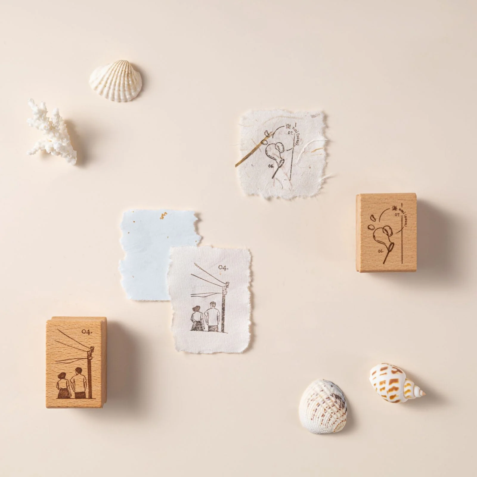 Hinoki - ‘Into the Wave’ Wooden Stamps Set - Image 7