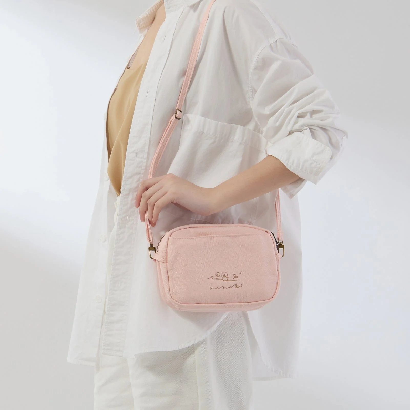 Hinoki - Pink Canvas Travel Pouch - Image 13