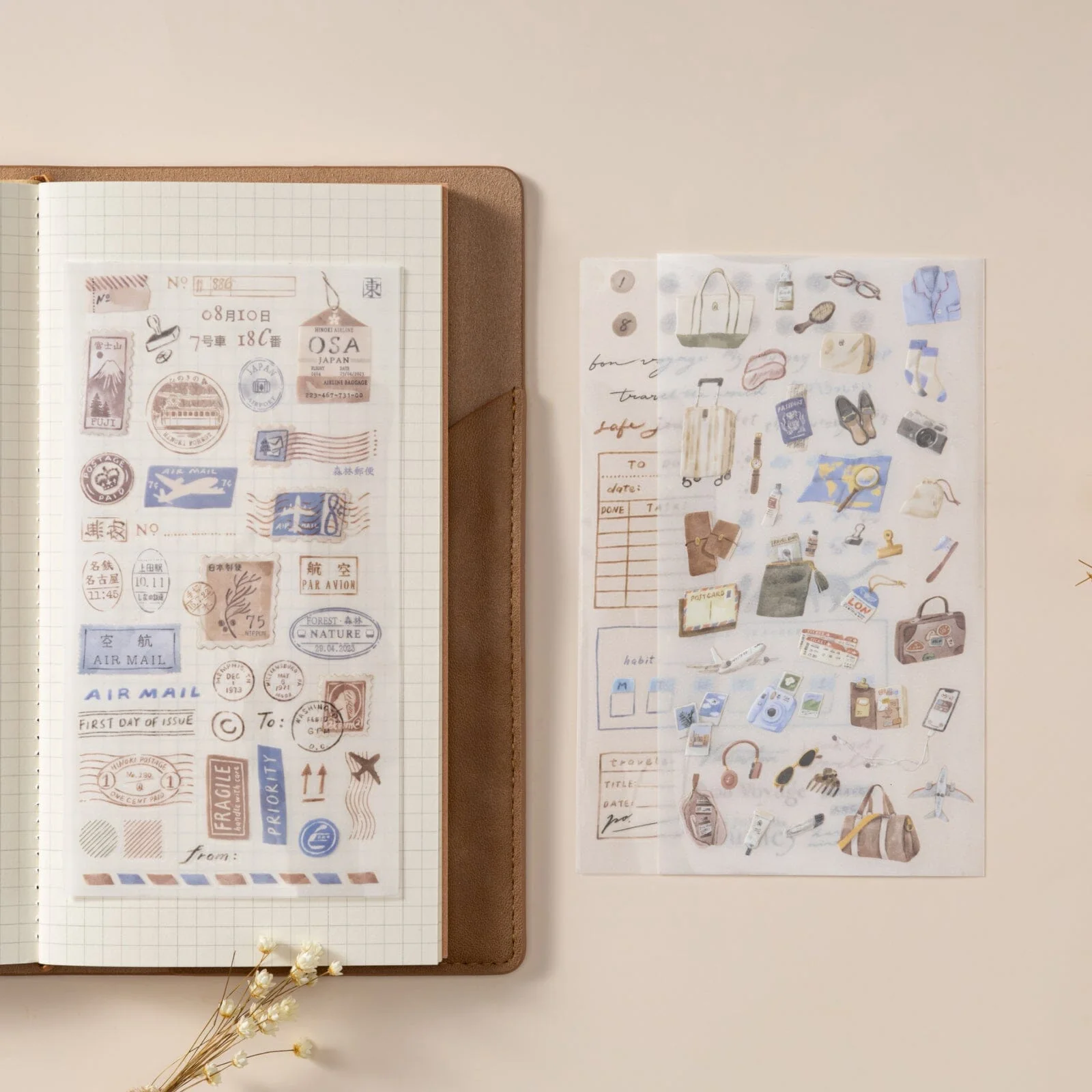 Hinoki - ‘Travel Essentials’ Print-On Sticker Set - Image 10