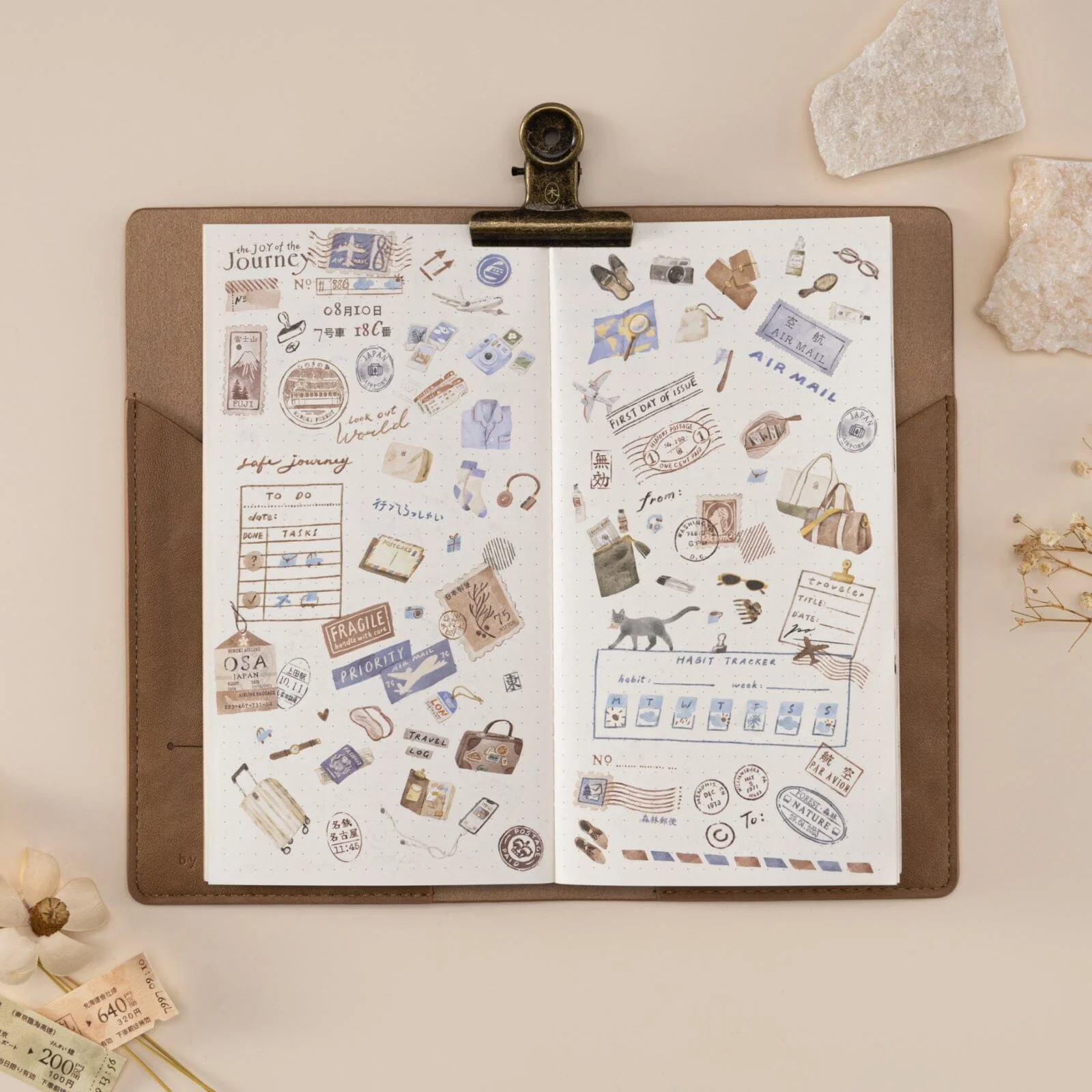 Hinoki - ‘Travel Essentials’ Print-On Sticker Set - Image 5