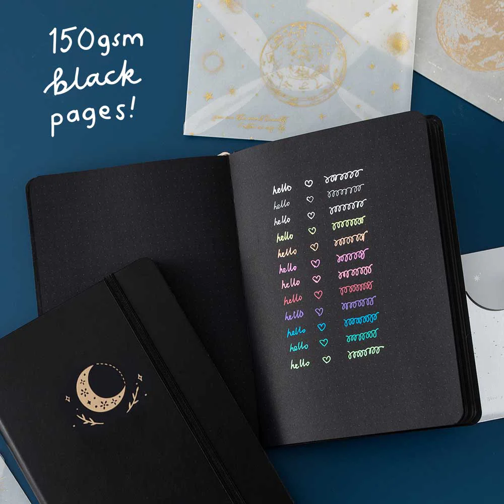 Tsuki Black Paper Limited Edition Hardcover Bullet Journals ☾ - Image 3