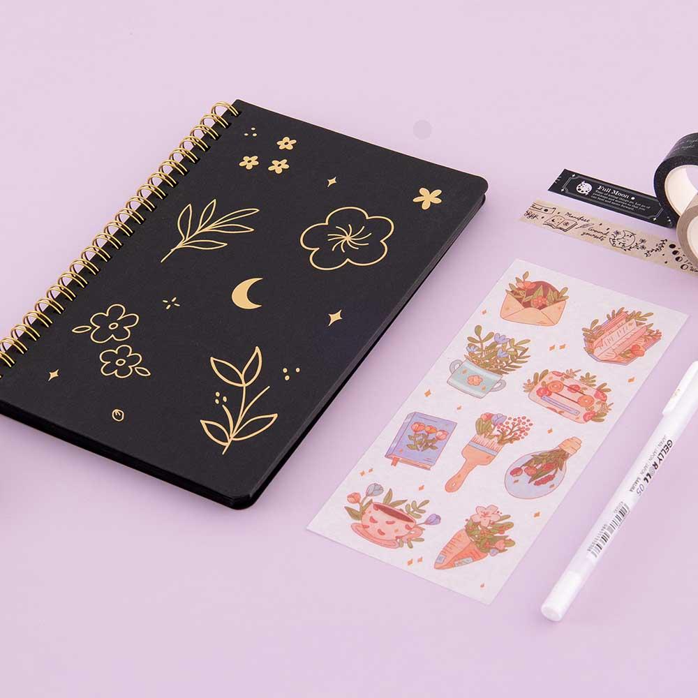 Tsuki Black Paper Ringbound Bullet Journal ☾ - Image 6