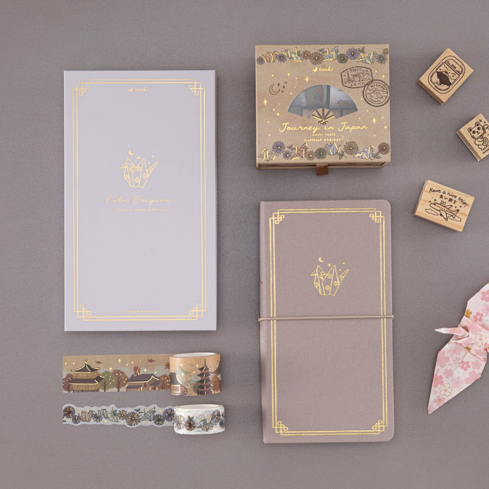 Tsuki ‘Calm Origami’ Travel Notebook ☾ - Image 3