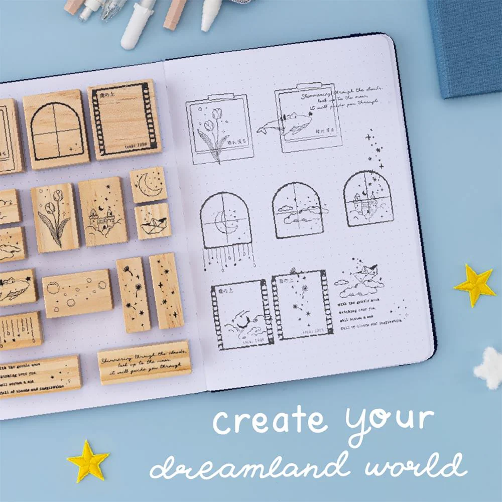 Tsuki ‘Cloud Dreamland’ Bullet Journal Stamp Set ☾ - Image 3