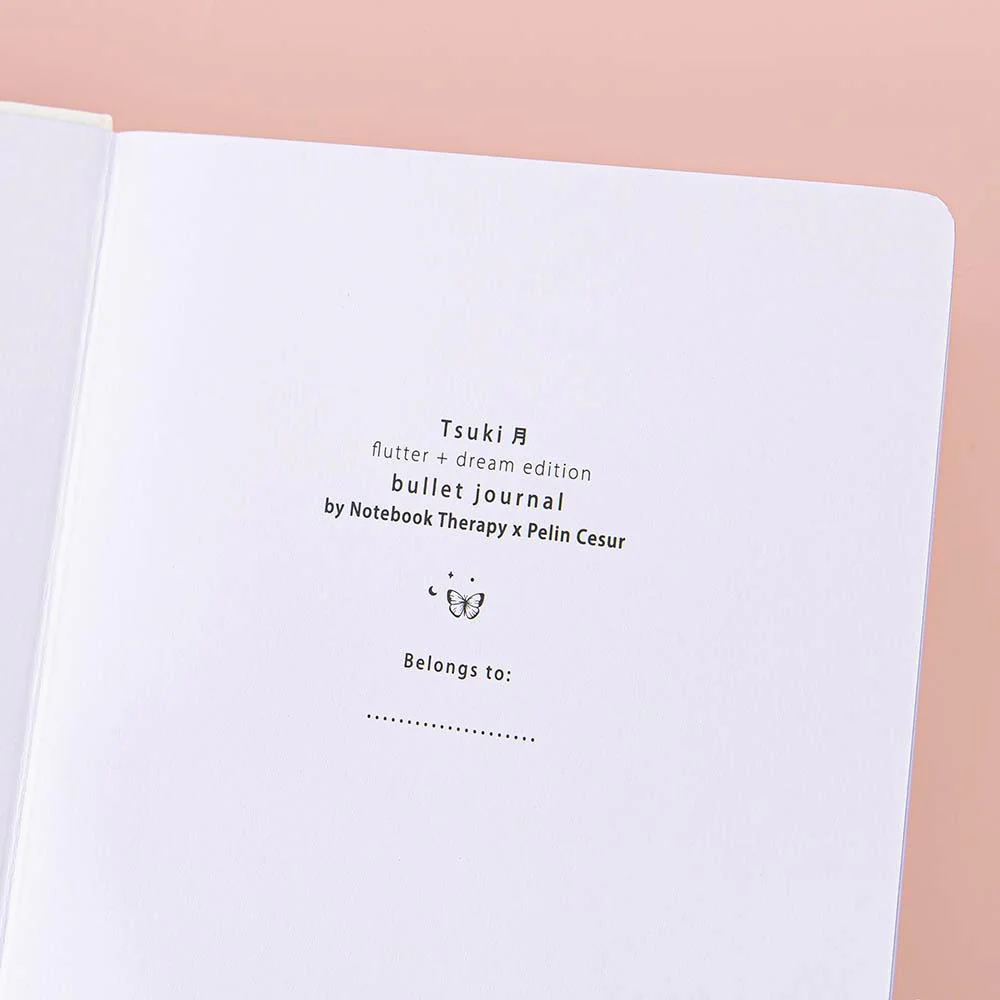 Tsuki Cloud White ‘Flutter + Dream’ Limited Edition Bullet Journal by Notebook Therapy x Pelinkan ☾ - Image 6