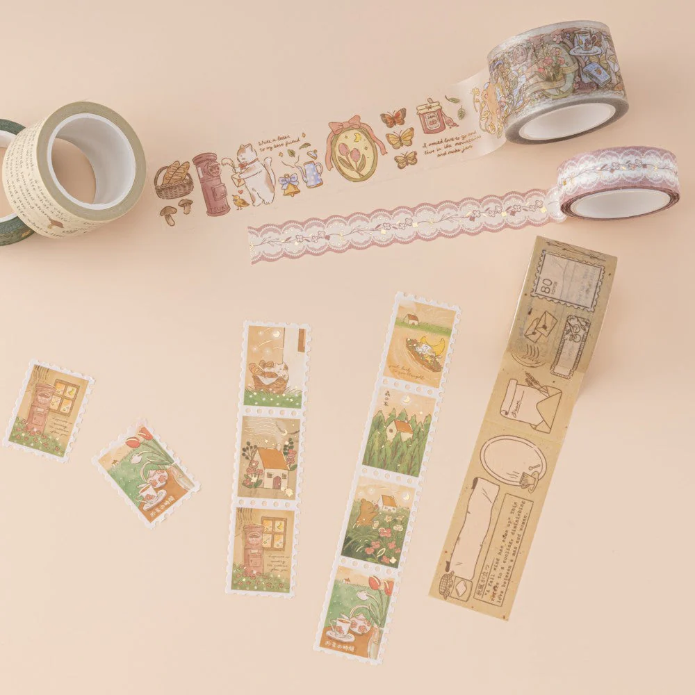 Tsuki ‘Cottage Friends’ Washi Tape Set ☾ - Image 13